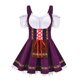 thumbnail image 3 of Gibobby Vestidos de noche Disfraz medieval para mujer Vestido de camisa irlandesa con manga de trompeta con corsé Vestido tradicional Halloween Disfraces de cosplay Vestido de corsé(Morado, XXXXL), 3 of 4