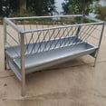 thumbnail image 4 of Heavy-Duty Goat Hay Feeder, 77 Gallon Livestock Goat Feeder, Galvanized Steel, 33.4" Height, Pasture Feeder for Cattle, Calves, Deer, Cow, Animal Husbandry, 4 of 15