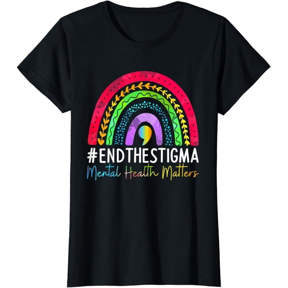 Mental-Health Matters Rainbow Boho T-Shirt