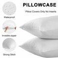 thumbnail image 5 of White Throw Pillow Covers 24x24 Inch Set of 2, Farmhouse Solid White Color Modern Art Waterproof Outdoor Pillow Covers, Decorative Cushion Pillowcases for Couch, Sofa, Bed, Garden, Patio, 5 of 9