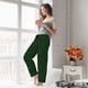 thumbnail image 5 of Balery Emerald Green Sparkling Pantalones de pijama para mujer, pijamas ultraligeros, pantalones de estar por casa-Medium, 5 of 6