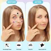 Pimple Patches for Face, Hydrocolloid Acne Patches, Cute Star Zit Covers, Colorful Superstar Patches Spot Stickers, 357 Count | 4 Sizes (8mm/9mm/11mm/14mm)