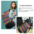 thumbnail image 6 of RMDQTR Durable Large Laundry Backpack with Drawstring Closure Ideal for Laundry Trips,Travel&Camping Vintage Tribal Patterns, 6 of 7
