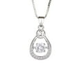 thumbnail image 2 of Momihoom Heart & Pear Dancing Gemstone Necklace for Women Sterling Silver & Pure Brilliance Zirconia, 2 of 4
