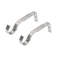 thumbnail image 2 of Mainstays 7/8”-1" Brushed Nickel Adjustable Single Curtain Rod Bracket Set (2 Pack), 2 of 4