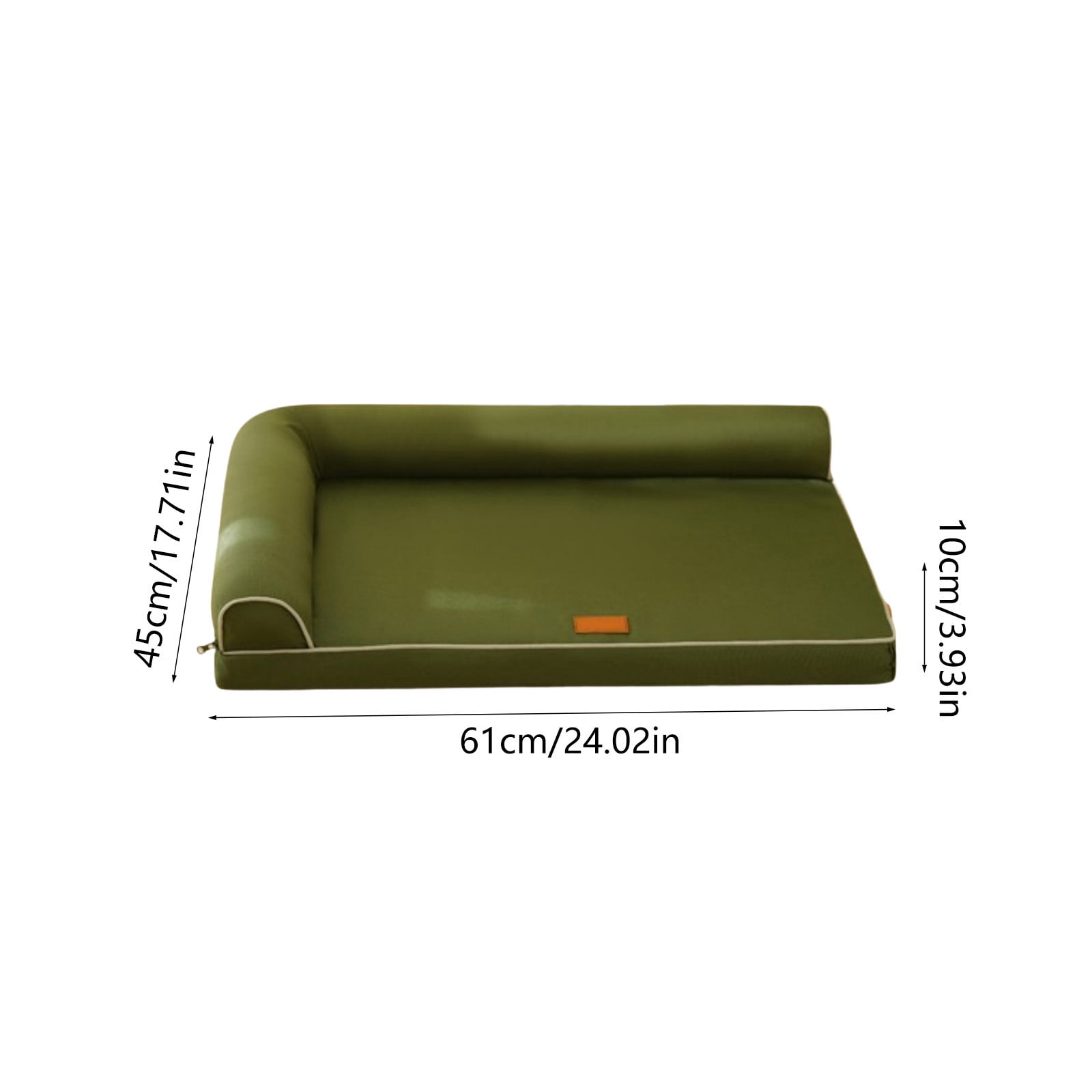AURIGATE 4 Season Waterproof Dog Sofa, Removable Washable Pet Bed with Non-Slide Bottom, 24.02x17.72x3.94in Green