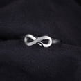 thumbnail image 4 of Womens 925 Sterling Silver Figure 8 Infinity Ring, Elegant Design, Pure Silver Metal, Fashion Jewelry for Everyday Wear, 4 of 5