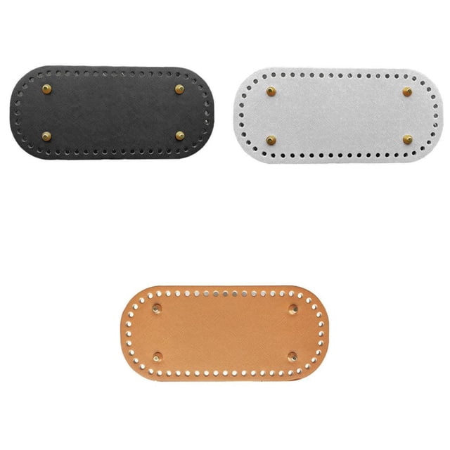 3 Piezas de Cuero Sunnimix para Bricolaje Almohadilla Inferior de Bolsos
