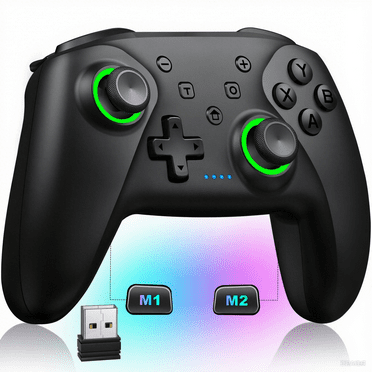Switch Controller for Nintendo Switch 2/Switch/Lite/OLED, ESYWEN Wireless Pro Controller for Android/IOS/PC with Hall Joystick, Ambient Lighting
