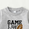 thumbnail image 5 of Tiijoy Newborn Boys Outfits Football Print Long Sleeve Sweatshirt Pants Set, Sizes 9-12M, 5 of 5