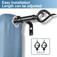 thumbnail image 2 of Urbanest Flame Single Curtain Rod and Hardware Set, 2 of 6