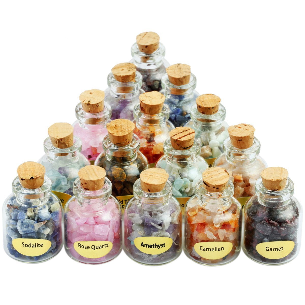 mini gemstone bottles