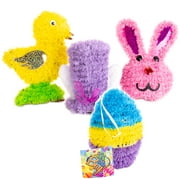 Easter Ornament Tinsel Centerpiece 5.5" Hanging Decoration, Assorted, 4 Pack