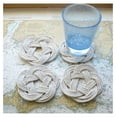 thumbnail image 3 of Nautical Sailor Knot Coasters in Natural White Cotton Set of 4, 3 of 4