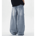 thumbnail image 4 of Mrmall Y2k Baggy Jeans for Men Hip Hop Plain Denim Pants Wide Leg Vintage Streetwear Jeans, 4 of 6