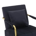 thumbnail image 4 of Mid Century Modern Armchair - 23.4" Wide Living Room Accent Chair with Metal Legs, Upholstered Lounge Chair for Bedroom, Reading Nook, Office, 4 of 7