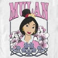 thumbnail image 2 of Men's Mulan Distressed Floral Portrait  Graphic Tee White X Large, 2 of 5