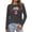 Dark Gray, variant on Women's Long Sleeve T-Shirt Canada Maple Leaf Graphic Crew Neck Pullover Streetwear Casual Daily Top