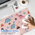 thumbnail image 4 of Long Mouse Pads for Desk,Pink Cartoon Dinosaurs Volcanoes Pattern Desk Mats on Top Of Desks, Desk Mouse Pad Extra Large with 3mm Non-Slip Base and Stitched Edge for Gaming,Office,Work,Home 31.5"x11.8", 4 of 6
