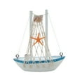 thumbnail image 4 of Craft Ornament Creative Sailboat Design Wooden Home Craft Decor for Living Room, 4 of 8