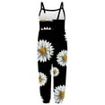 thumbnail image 5 of Odeerbi 1-6 Years Toddler Girls Summer Jumpsuit Daisy Camisole Romper Casual Breathable Comfortable Overalls Strap Bib Overall Pants Playsuit, 5 of 5