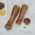 thumbnail image 5 of Wood Salt and Pepper Grinder Set,8” Pepper Grinders,2Pack Haomacro Manual Salt and Pepper Mill Set,Salt Shakers with Adjustable Ceramic Rotor, 5 of 10