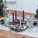 thumbnail image 4 of Advent Wreath Artificial Candle Holder-christmas Wreath With 4 Candle Holderssilver,30 Cm, 4 of 5