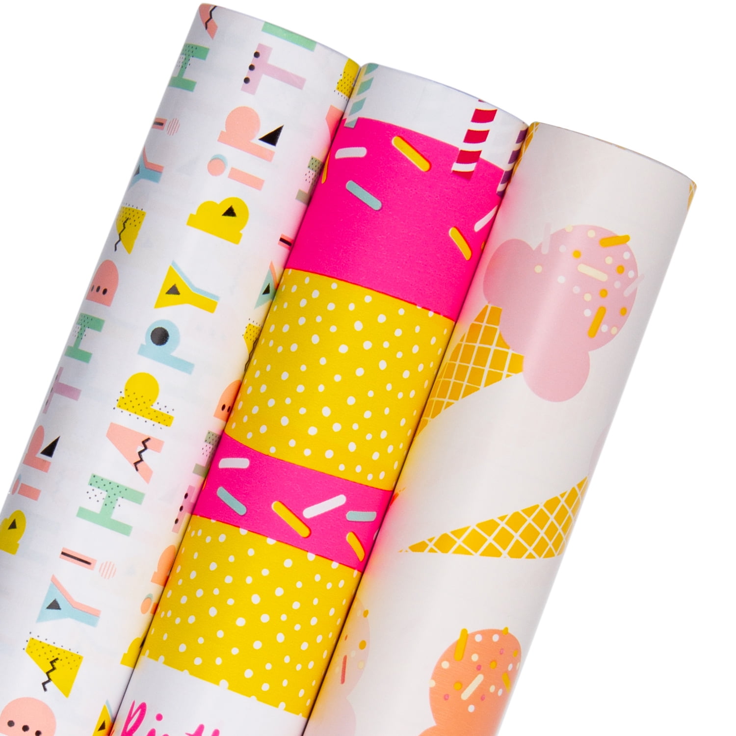 blue and pink wrapping paper