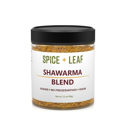 Premium Shawarma Spice Blend by SPICE   LEAF - Vegan Pesticide Free Spice Blend Use to Give Vegetables, Meat, and Poultry a Middle Eastern Flavor, 3.5 oz.