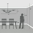 thumbnail image 6 of Hunter - Merian 6-light Matte Black, Extra Large Chandelier, Dimmable, Modern Style, Sputnik Shaped, for Bedrooms, Dining, Living Rooms - 48140, 6 of 9
