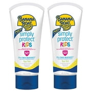 Banana Boat Simply Protect Tear Free, Reef Friendly Sunscreen Lotion for Baby, Broad Spectrum SPF 50, 25% Fewer Ingredients, 6 Ounces - Twin Pack Lotion Twin Pack