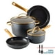 thumbnail image 1 of Juego de cocina  8Pzs,  Farberware Forge Induction. Antiadherente Cerámico. Placa de Inducción. Color Negro., 1 of 6