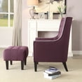 thumbnail image 7 of Black Linen Chair & Ottoman, 7 of 7