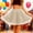 Beige, variant on Three Layer Elegant Performance Skirt For Contemporary Dancewear Stage Show Skirt With Tiered Design Flowy Movement Adult Female Skirt Skirts For Women Gray L