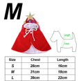 thumbnail image 2 of Disfraz navideño para mascota, capa navideña para cachorro con estrella y pompones, capa de Papá Noel para gato, 2 of 5