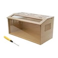 thumbnail image 1 of Caja de cría de pollos, gallinero, jaula transparente para hámster, escondite de madera para codornices, jerbos, reptiles, chinchillas y erizos., 1 of 9