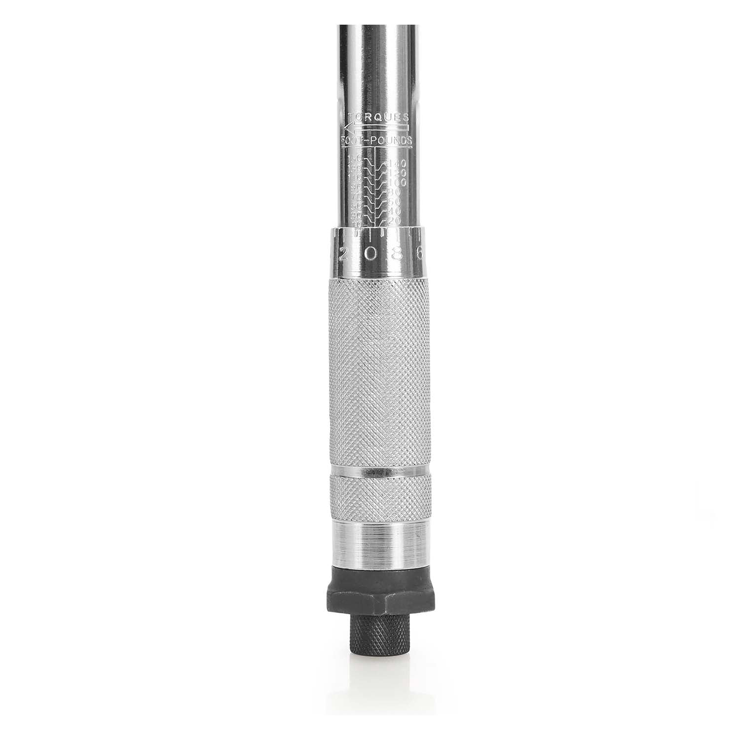 GreatNeck Click Style Torque Wrench, Chrome Plated Alloy Steel, 1/2" Drive, 30 to 150 ft/lb Range