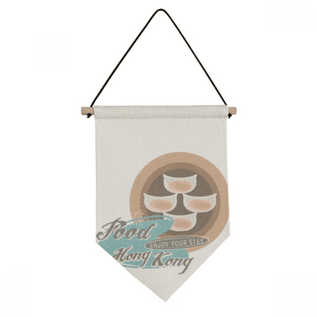 Hong Kong Har Gow Dumplings Canvas Flag Hanging Wall Art Decor Banner