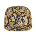 thumbnail image 2 of Haiem Sunflowers Bee Classic Snapback Cap Flat Bill Hat Baseball Cap Adjustable Size Cotton Dad Hat, 2 of 9