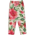 thumbnail image 7 of PISONIC Roses Flower Printed Women's Pajama Pants, Comfy Pajama Bottoms With Pockets&Drawstring, 7 of 7