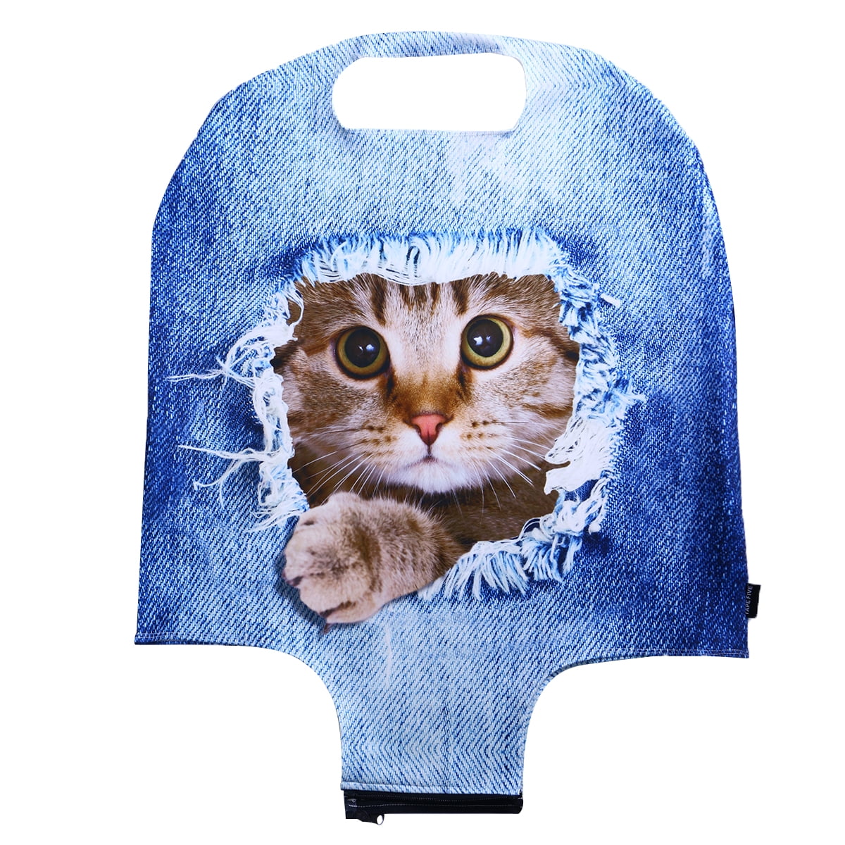 2224 Inch 3D Printed Luggage Cover Ripped Cat Pattern Stretchy