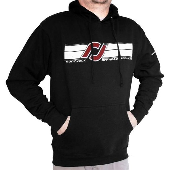 RockJock RJ-713001-YM Men Sweatshirt, Black - Youth Medium