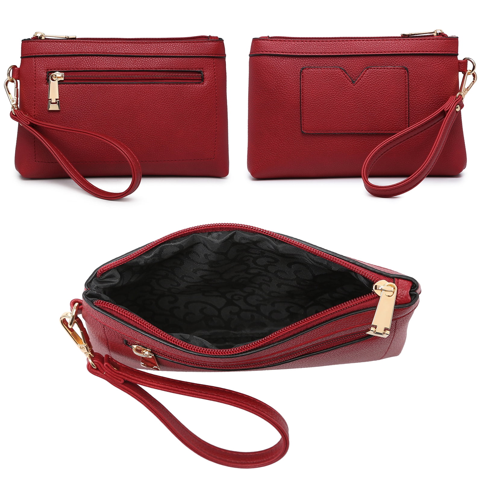 Female Satchel Handbags Shoulder Tote Top Handle Bags with Matching Wristlet Wallet