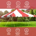 thumbnail image 4 of Party Tents Direct Weekender Outdoor Canopy Pole Tent w/Sidewalls, Red, 20 ft x 20 ft, 4 of 8