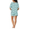 thumbnail image 2 of Disney Ladies' Short Pajama Set with Pockets 2-Piece, Aqua XS - Minnie Mouse, 2 of 3