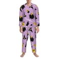 thumbnail image 3 of Disketp Cute Halloween for Pajamas Set Long Sleeve Sleepwear Mens Button Down Nightwear Pj Sets-XX-Large, 3 of 7