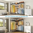 thumbnail image 5 of VIPEK Classic V6 Plus Wire Garment Rack Heavy Duty Clothing Rack for Hanging Clothes Freestanding Closet Wardrobe Rack Portable Clothes Rack, 84.7" L x 15.8" W x 76.4" H, Max Load 1120lbs, Black, 5 of 10