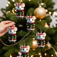 thumbnail image 5 of 2D Acrylic Animal Christmas Decoration Hanging Ornaments, Festive Colorful Decor for Tree and Home, Seasonal Animal Themed Accents for Holiday Atmosphere, 5 of 6