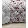 thumbnail image 3 of Floral Down Alternative Comforter, Swirls Daisy Flower Bouquets Beauty Exquisite Flourishing Nature Essence, Microfiber Quilt for All Season, 5 Sizes, Sky Blue Grey Apricot, by Ambesonne, 3 of 3