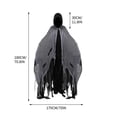 thumbnail image 2 of DAMAI Halloween Hooded Cloak,Scary Ghost Tattered Robe,Renaissance Medieval Wizard Death Cape for Adult Men Women, 2 of 6